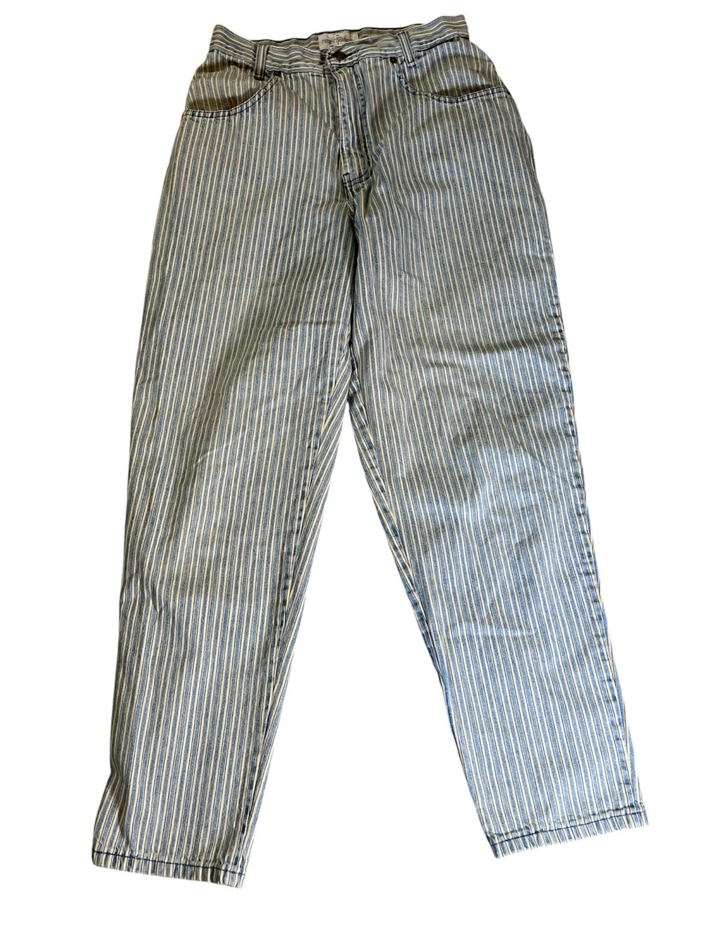 Vintage FRENCH DRESSING Striped High-Waist Women’s Jeans - Blue/White
Size 6